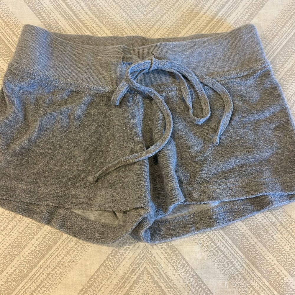 Hard Tail Girls Grey  Terry Drawstring Shorts, Size L/7-14